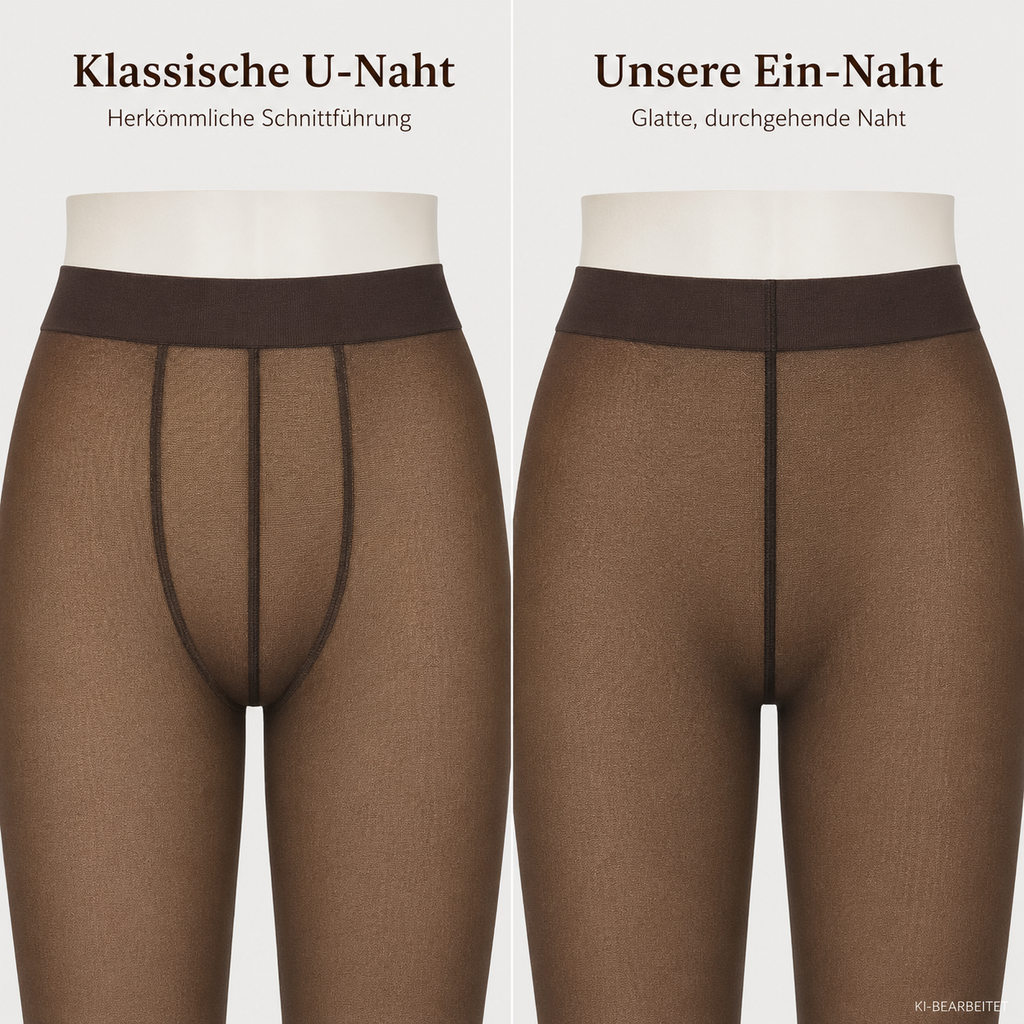 Vergleich klassische U-Naht gegen unsere unsichtbare Ein-Naht
