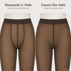 Vergleich klassische U-Naht gegen unsere unsichtbare Ein-Naht