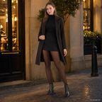 Thermo-Strumpfhose elegant kombiniert zum Ausgehen am Abend